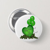 St Patricks Day Kiss me Im Irish Balloons Button (Vorne & Hinten)