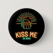 St Patricks Day Kiss me im irish Button (Vorderseite)