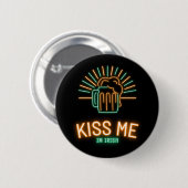 St Patricks Day Kiss me im irish Button (Vorne & Hinten)