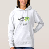 St. Patrick's Day Kiss Me I'm Irish Green Clover, Hoodie (Vorderseite)
