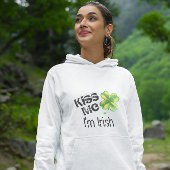 St. Patrick's Day Kiss Me I'm Irish Green Clover, Hoodie