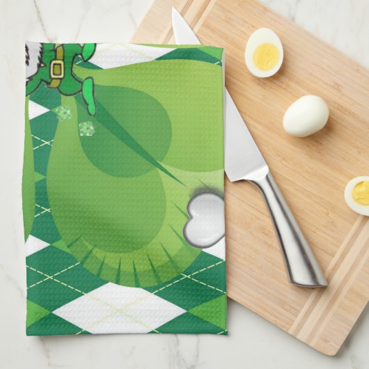 St Patrick's Day Kitchen Handtuch (Viertel Falte)