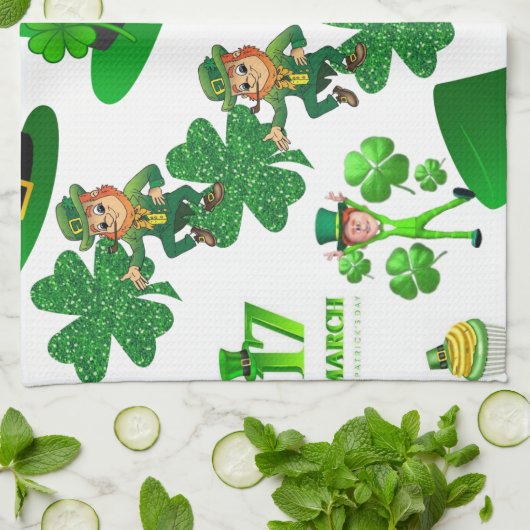 St Patrick's Day Kitchen Handtuch (Gefaltet)