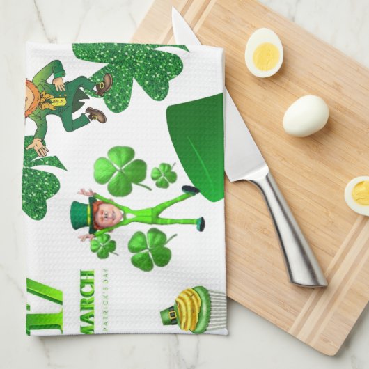 St Patrick's Day Kitchen Handtuch (Viertel Falte)