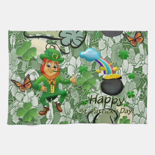 St Patrick's Day Kitchen Handtuch (Horizontal)