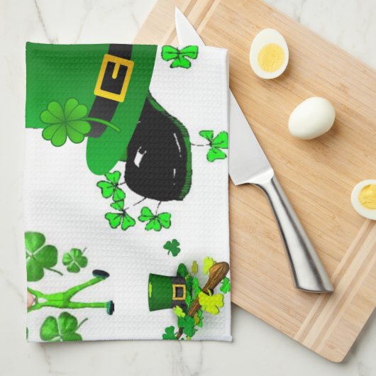 St Patrick's Day Kitchen Handtuch (Viertel Falte)