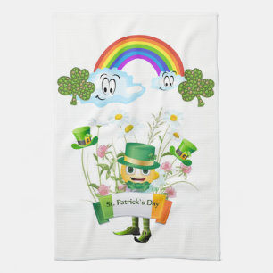 St. Patrick's Day Kitchen Handtuch Leprechaun