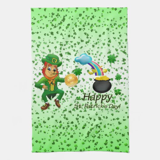 St. Patrick's Day Kitchen Handtuch Leprechaun (Vertikal)
