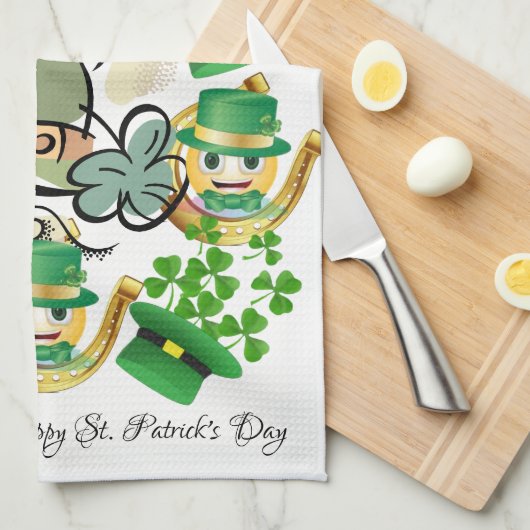St. Patrick's Day Kitchen Handtuch Leprechaun (Viertel Falte)