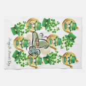 St. Patrick's Day Kitchen Handtuch Leprechaun (Horizontal)