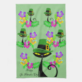 St Patrick's Day Kitchen Handtuchkatze Floral Geschirrtuch (Vertikal)
