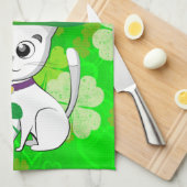 St Patrick's Day Kitchen Handtuchkatze Floral Geschirrtuch (Viertel Falte)
