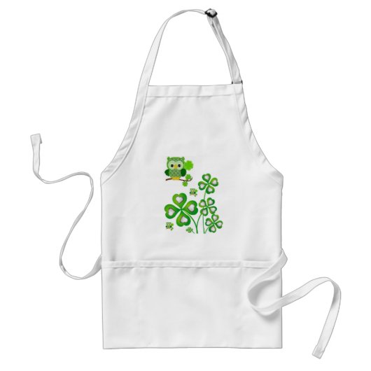 St. Patrick's Day Kitchen Schürze Owl (Vorne)