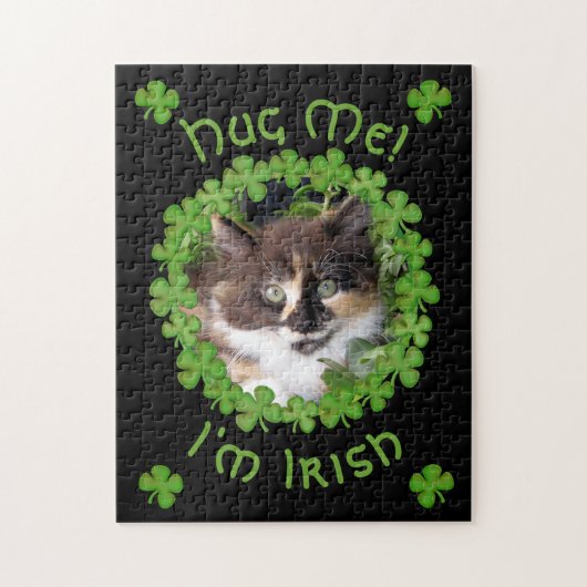 St. Patrick's Day Kitten Hug Puzzle (Vertikal)