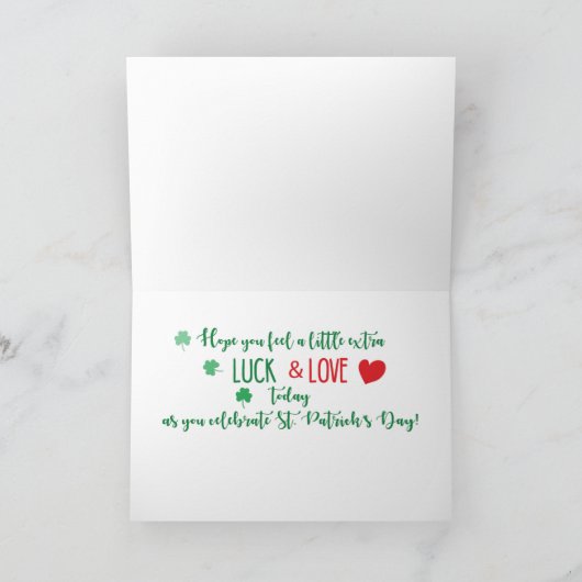 St. Patrick's Day Kitten Karte (Innenseite)