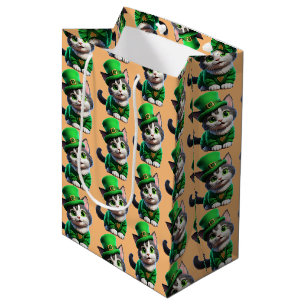 St. Patrick's Day Kitten Mittlere Geschenktüte
