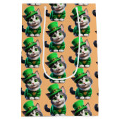 St. Patrick's Day Kitten Mittlere Geschenktüte (Rückseite)
