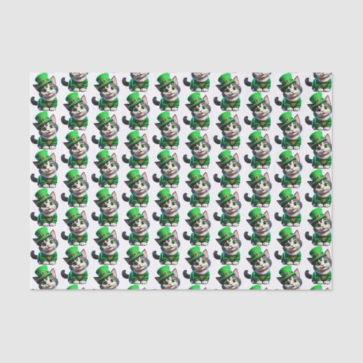 St. Patrick's Day Kitten Seidenpapier (Vorderseite)