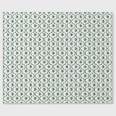 St. Patrick's Day Klassisches grünes Shamrock-Gitt Geschenkpapier (Flach)