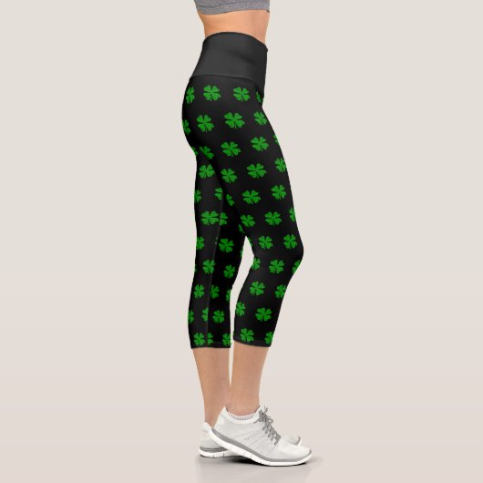 St. Patrick's Day Klee Obere Leggings (Rechts)