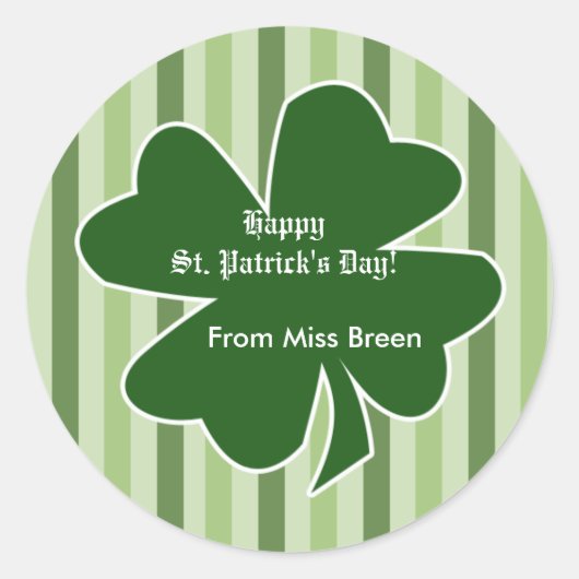 St. Patrick's Day Kleeblatt Address Labels Sticker (Vorderseite)