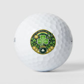 St. Patrick's Day Kleeblatt and Pot of Gold Golfball (Vorderseite)
