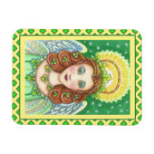 ST. PATRICK'S DAY KLEEBLATT ANGEL, IRISH SESSINGS MAGNET (Horizontal)