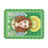 ST. PATRICK'S DAY KLEEBLATT ANGEL, IRISH SESSINGS MAGNET (Horizontal)