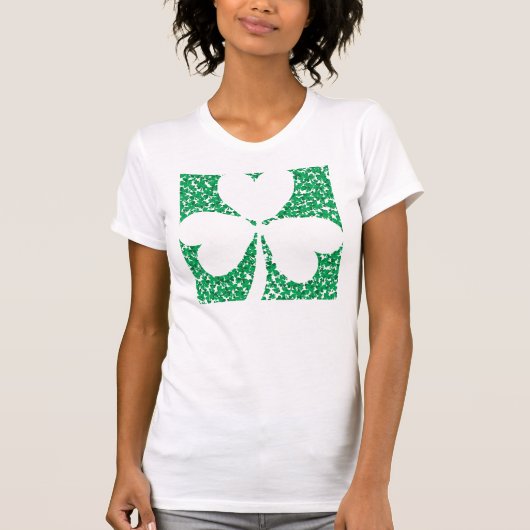 St Patricks Day Kleeblatt aus kleinen Kleeblättern T-Shirt (Vorderseite)