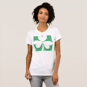 St Patricks Day Kleeblatt aus kleinen Kleeblättern T-Shirt (Vorne ganz)