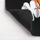 St Patricks Day Kleeblatt Basketball Baseball Iris Mousepad (Ecke)