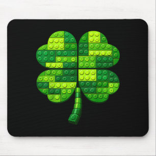 St. Patricks Day Kleeblatt Bausteine Blöcke Mousepad