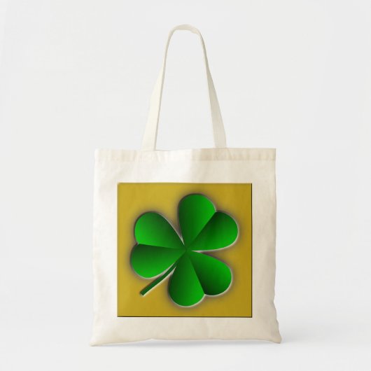 St Patricks Day Kleeblatt Budget Toag Tragetasche (Vorne)