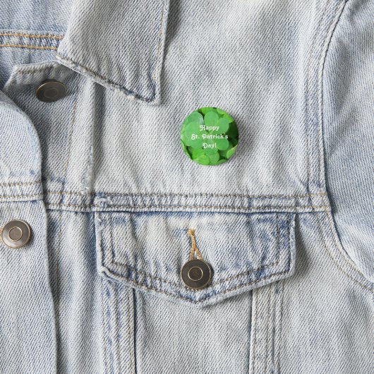 St. Patrick's Day Kleeblatt Button (Beispiel)