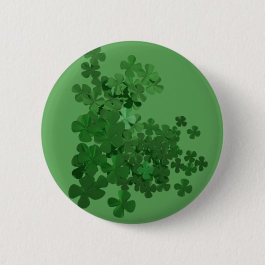 St. Patrick's Day Kleeblatt Button (Vorderseite)