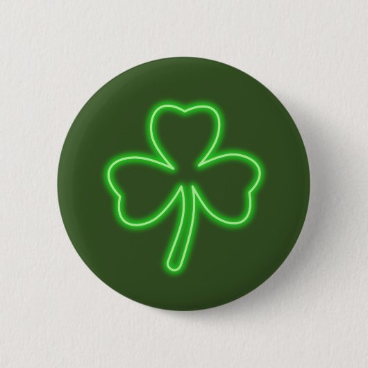 St. Patrick's Day Kleeblatt Button (Vorderseite)