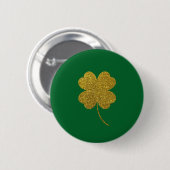 St. Patrick's Day Kleeblatt Button (Vorne & Hinten)