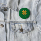 St. Patrick's Day Kleeblatt Button (Beispiel)