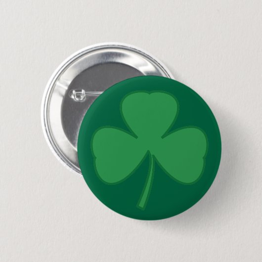 St. Patrick's Day Kleeblatt Button Button (Vorne & Hinten)