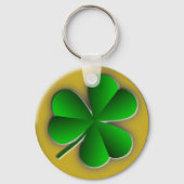 St Patricks Day Kleeblatt Classic Round Schlüssela Schlüsselanhänger (Vorderseite)