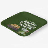 St. Patricks Day Kleeblatt Clover and Pot Pappteller (Gewinkelt)