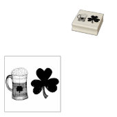 St. Patrick's Day Kleeblatt Clover + Bier Briefmar Gummistempel (Stempel)