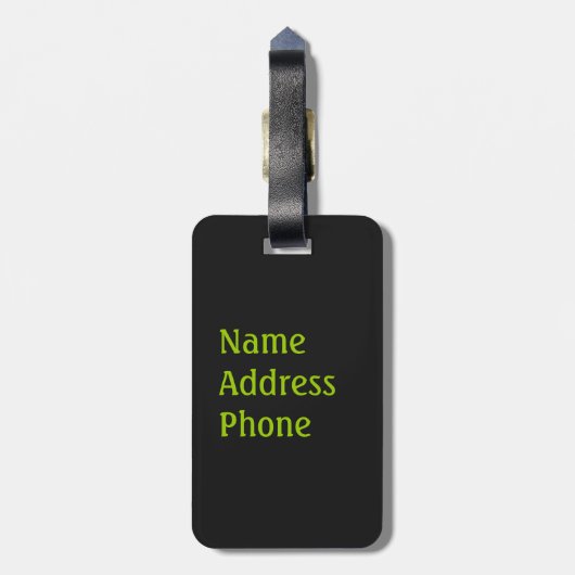 St. Patrick's Day Kleeblatt Clover Gepäckmarke Gepäckanhänger (Rückseite vertikal)