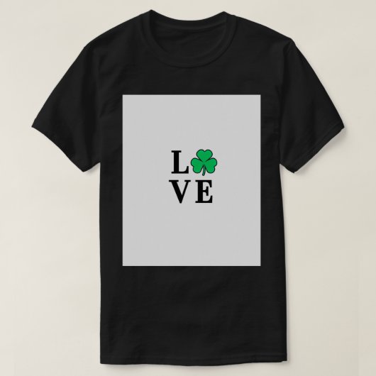 St Patricks Day, Kleeblatt, Clover, LIEBE, Irisch, T-Shirt (Design vorne)