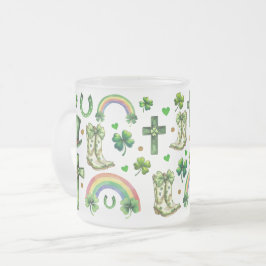 St. Patrick's Day Kleeblatt Clover - Lucky & Festi Mattglastasse