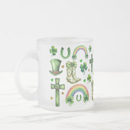 St. Patrick's Day Kleeblatt Clover - Lucky & Festi Mattglastasse