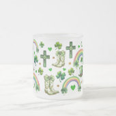 St. Patrick's Day Kleeblatt Clover - Lucky & Festi Mattglastasse (Mittel)