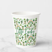St. Patrick's Day Kleeblatt Clover - Lucky & Festi Pappbecher (Vorderseite)