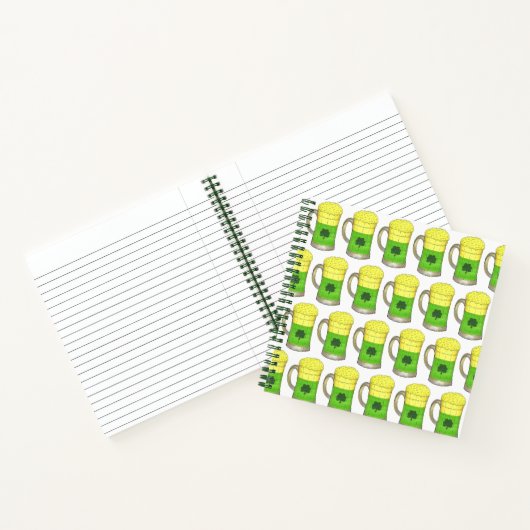 St. Patrick's Day Kleeblatt Clover Lucky Green Bee Notizblock (Innenseite)