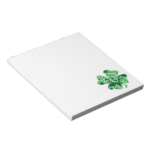 St. Patricks Day Kleeblatt Clover Notepad Notizblock (angewinkelt)